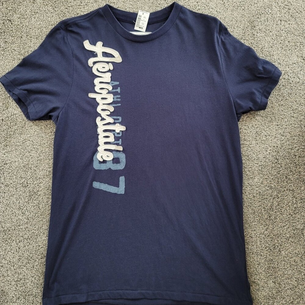 Retro Aeropostale Men's Sz L 1987 Blue Short Sleeve T-Shirt New with Tag